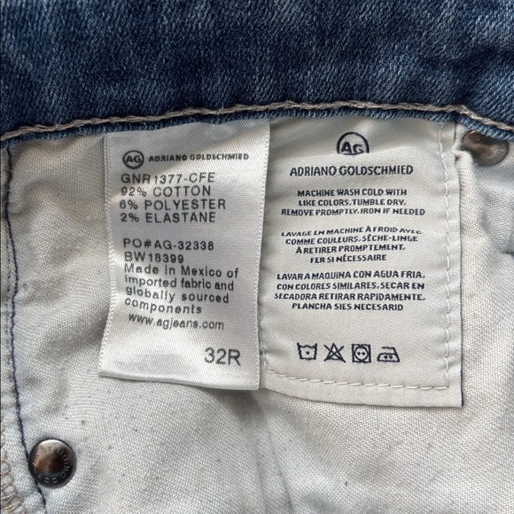 Ag Adriano Goldschmied The Stevie Ankle Slim Straight Ankle Jeans Size 32R - Picture 10 of 10